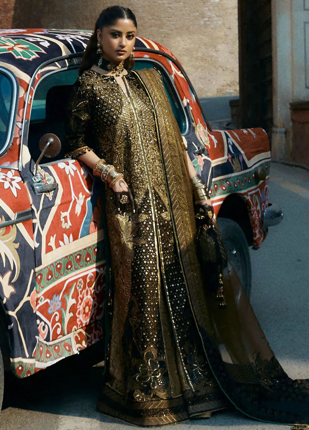 Laj By Lajwant Embroidered Velvet 3 Piece Suit