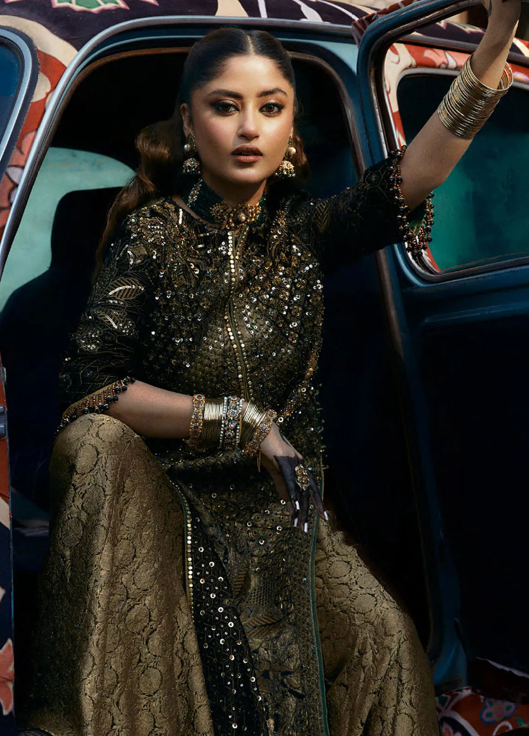 Laj By Lajwant Embroidered Velvet 3 Piece Suit