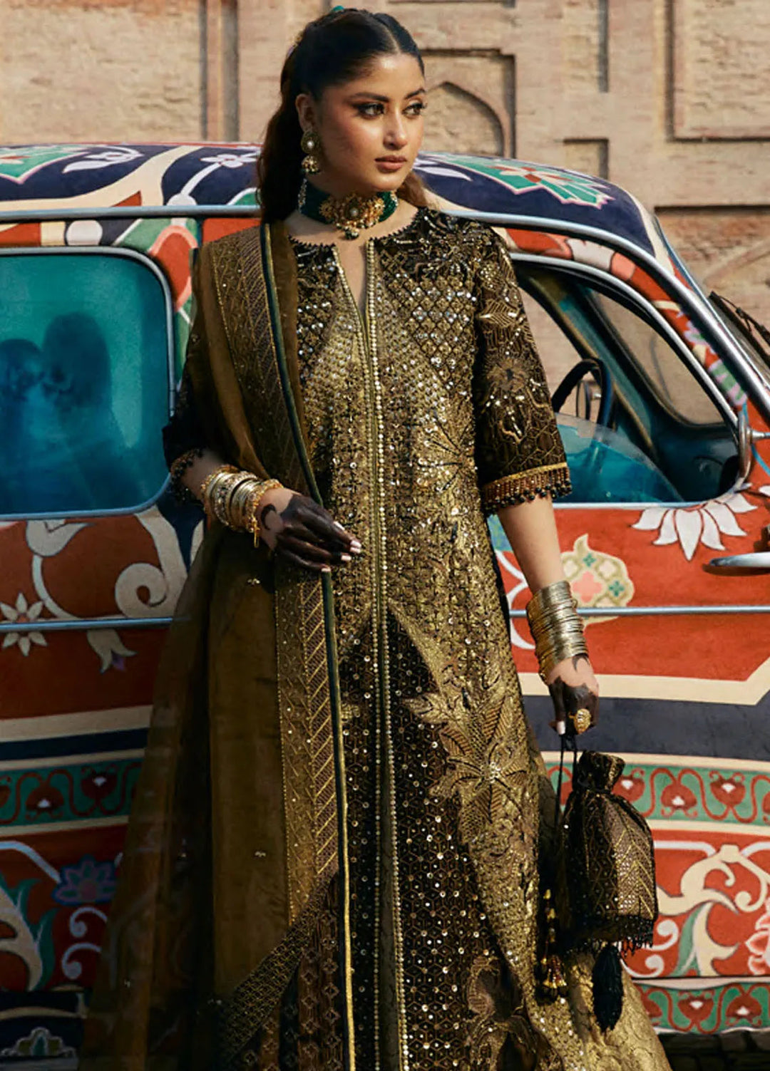 Laj By Lajwant Embroidered Velvet 3 Piece Suit