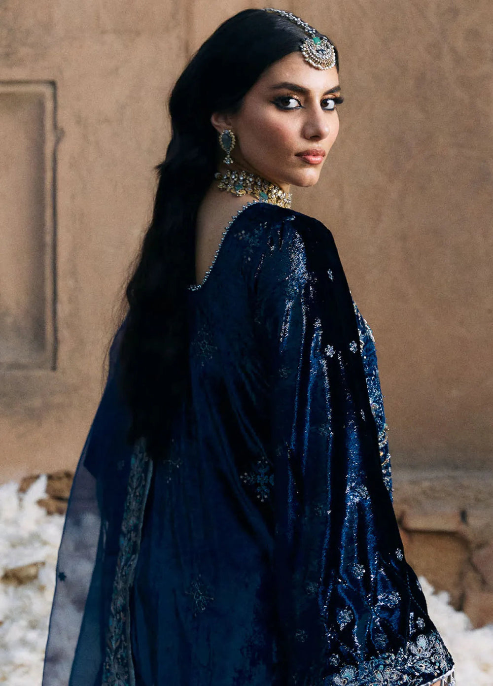 Laj by Lajwanti Unstitched Velvet 3 Piece Suit D-04