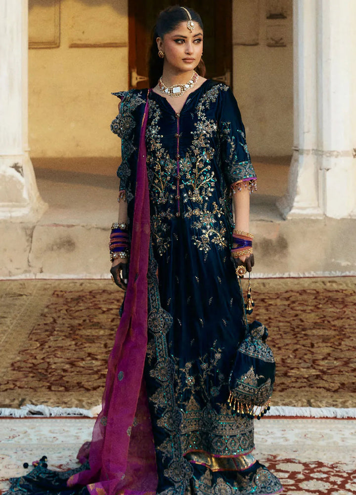 Embroidered Velvet 3 Piece Suit