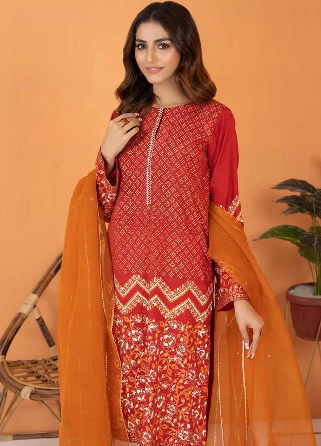 Lakhany Luxury Pret  Raw Silk 3 Piece Suit LSM-2502