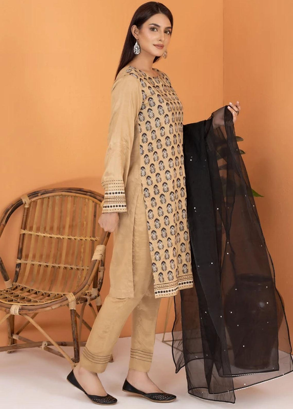 Lakhany Luxury Pret  Raw Silk 3 Piece Suit LSM-2503