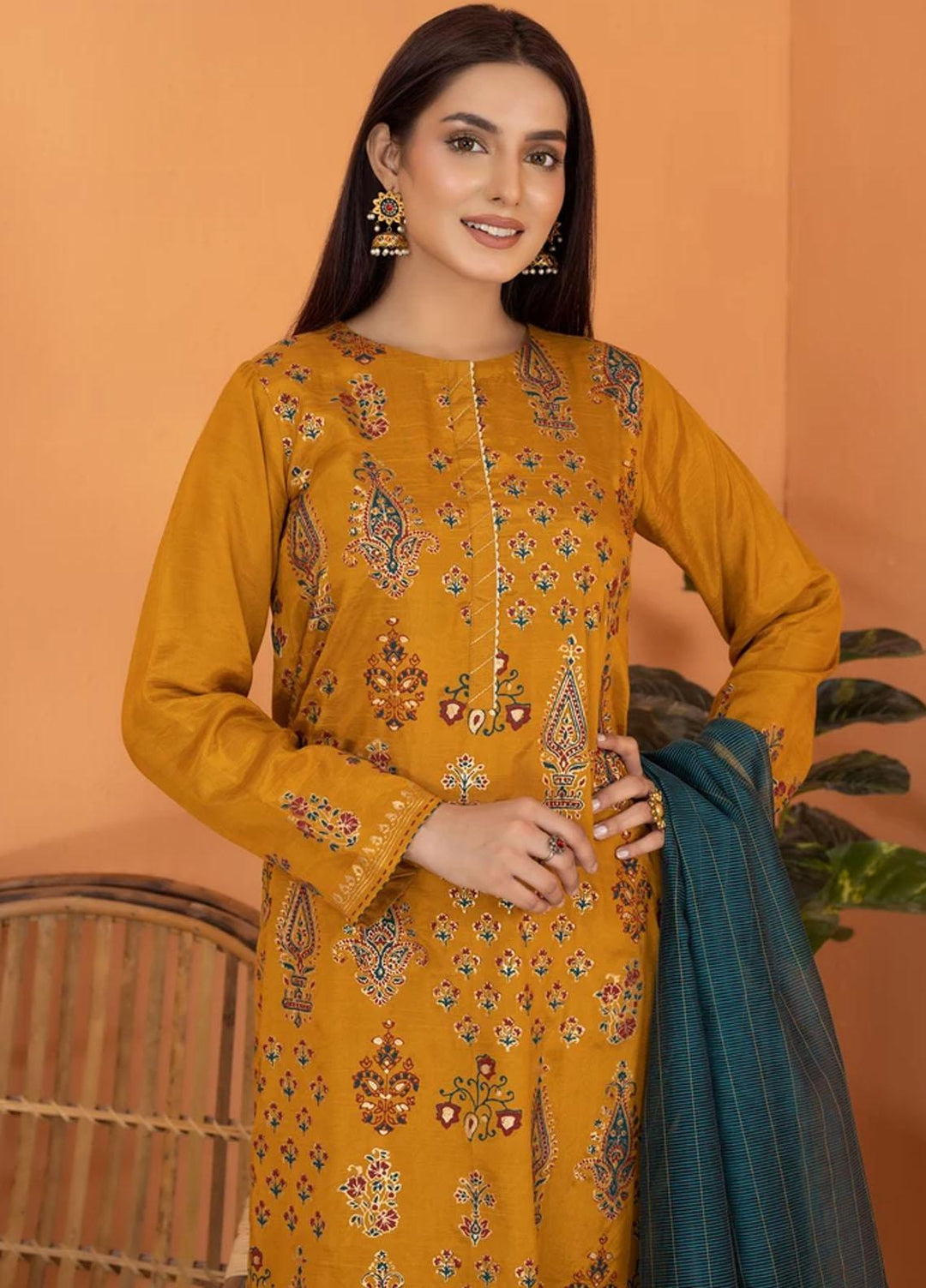 Lakhany Luxury Pret  Raw Silk 3 Piece Suit LSM-2504