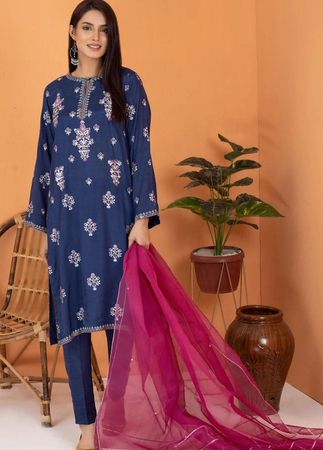 Lakhany Luxury Pret  Raw Silk 3 Piece Suit LSM-2505