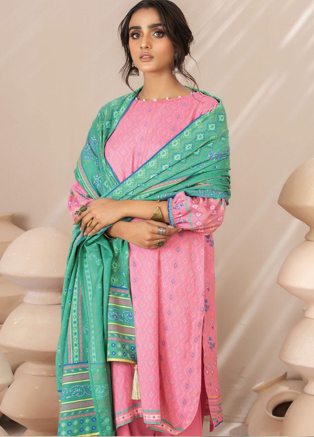 Lakhany Printed Cashmere Wool Suits Unstitched 3 Piece LSM21CG CGC-4015 - Winter Collection