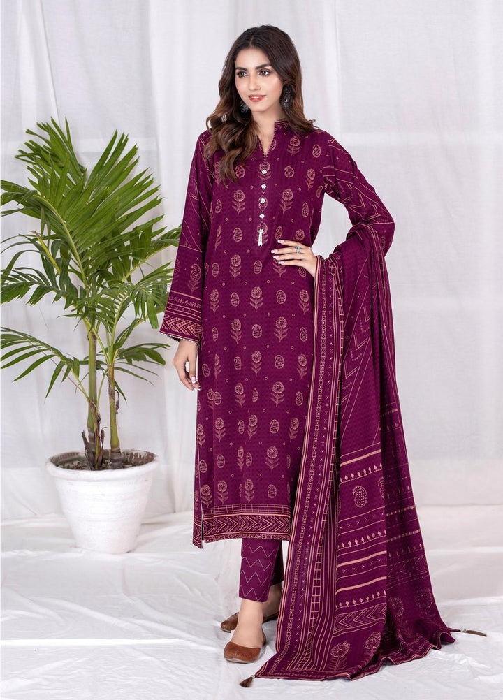 Lakhany Printed Cashmi Vool Suits Unstitched 3 Piece LSM21CV CVC-1011-A - Winter Collection