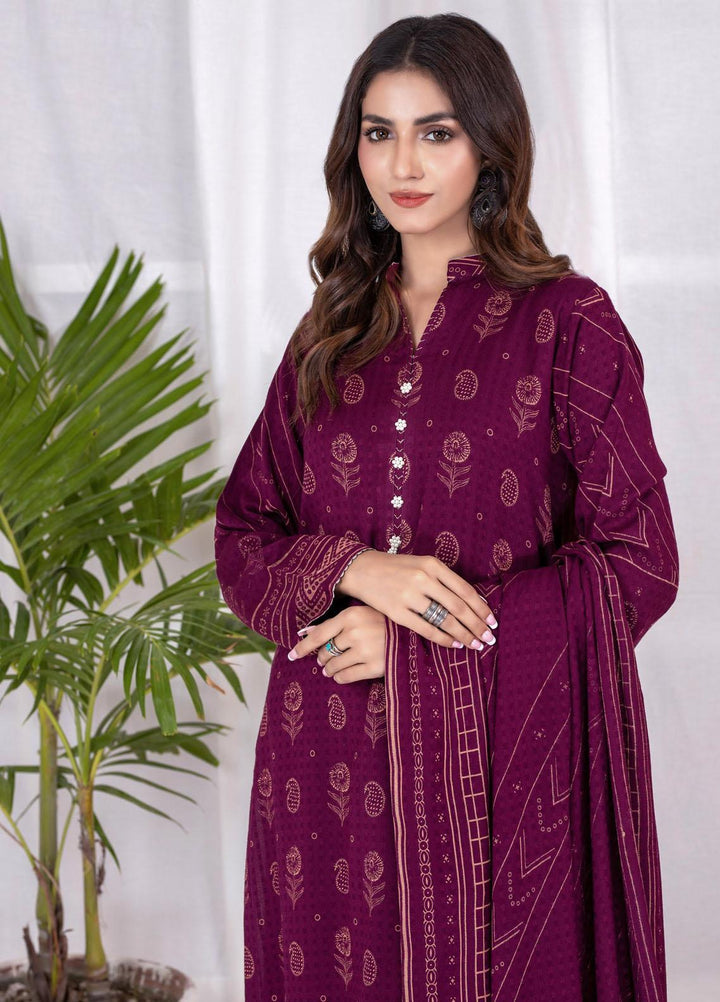 Lakhany Printed Cashmi Vool Suits Unstitched 3 Piece LSM21CV CVC-1011-A - Winter Collection