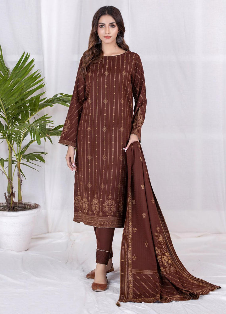 Lakhany Printed Cashmi Vool Suits Unstitched 3 Piece LSM21CV CVC-1012-B - Winter Collection
