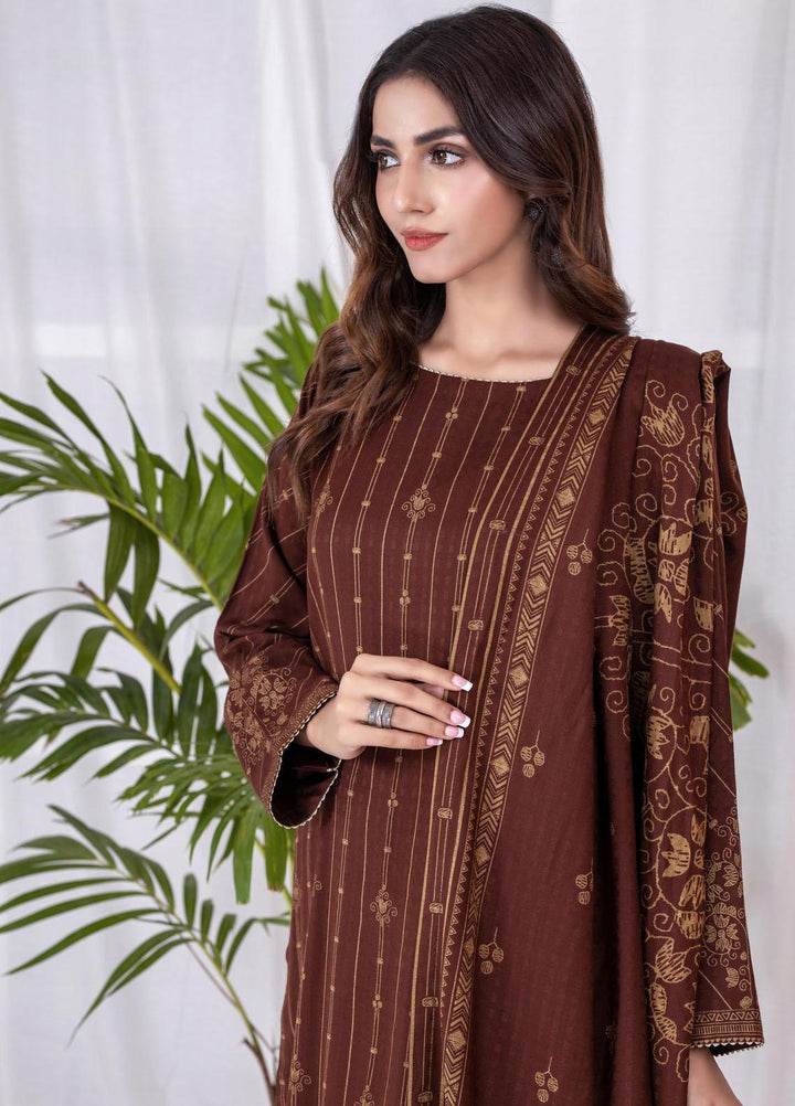 Lakhany Printed Cashmi Vool Suits Unstitched 3 Piece LSM21CV CVC-1012-B - Winter Collection