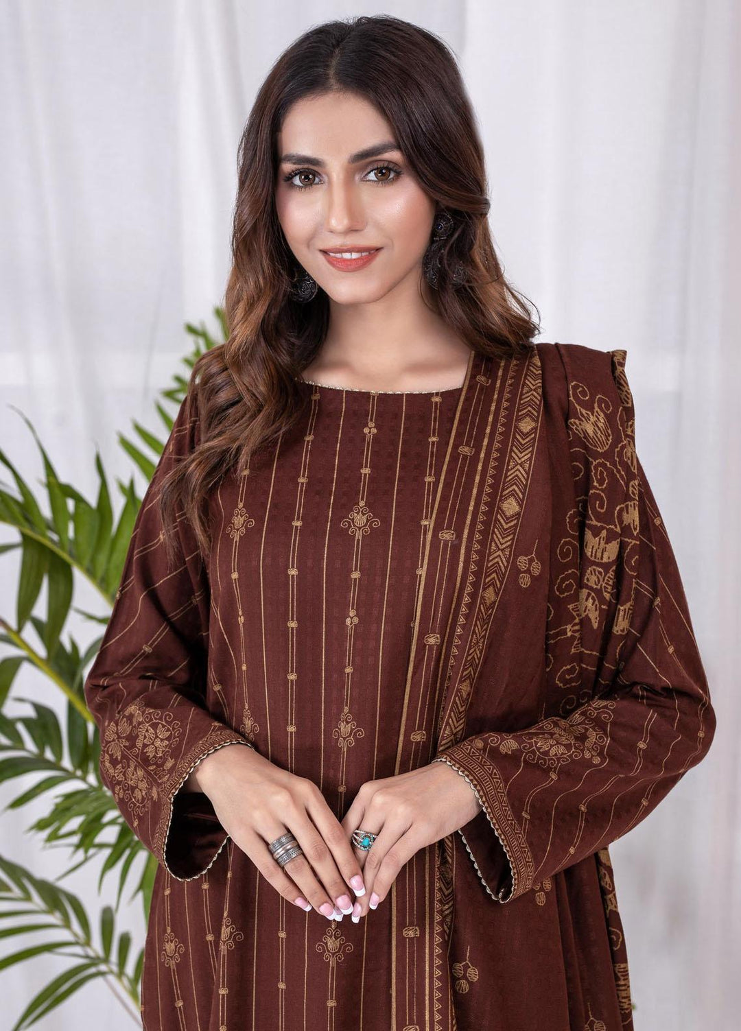 Lakhany Printed Cashmi Vool Suits Unstitched 3 Piece LSM21CV CVC-1012-B - Winter Collection