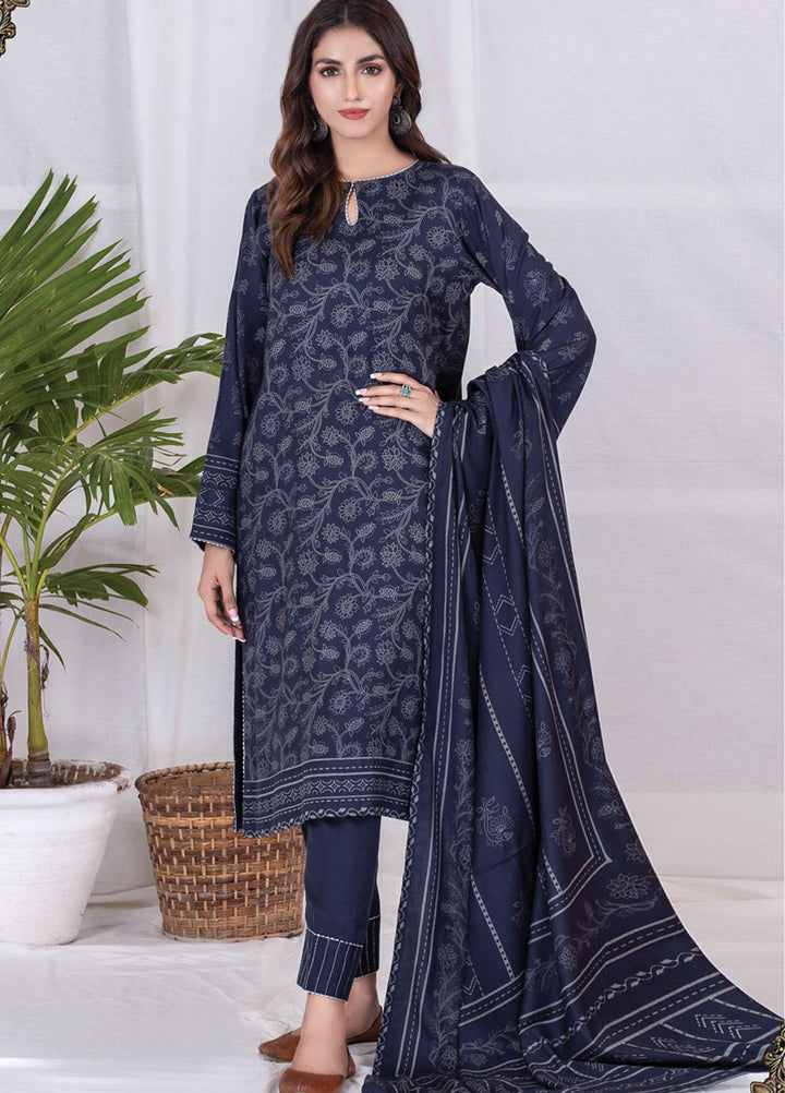 Lakhany Printed Cashmi Vool Suits Unstitched 3 Piece LSM21CV CVC-1013-A - Winter Collection