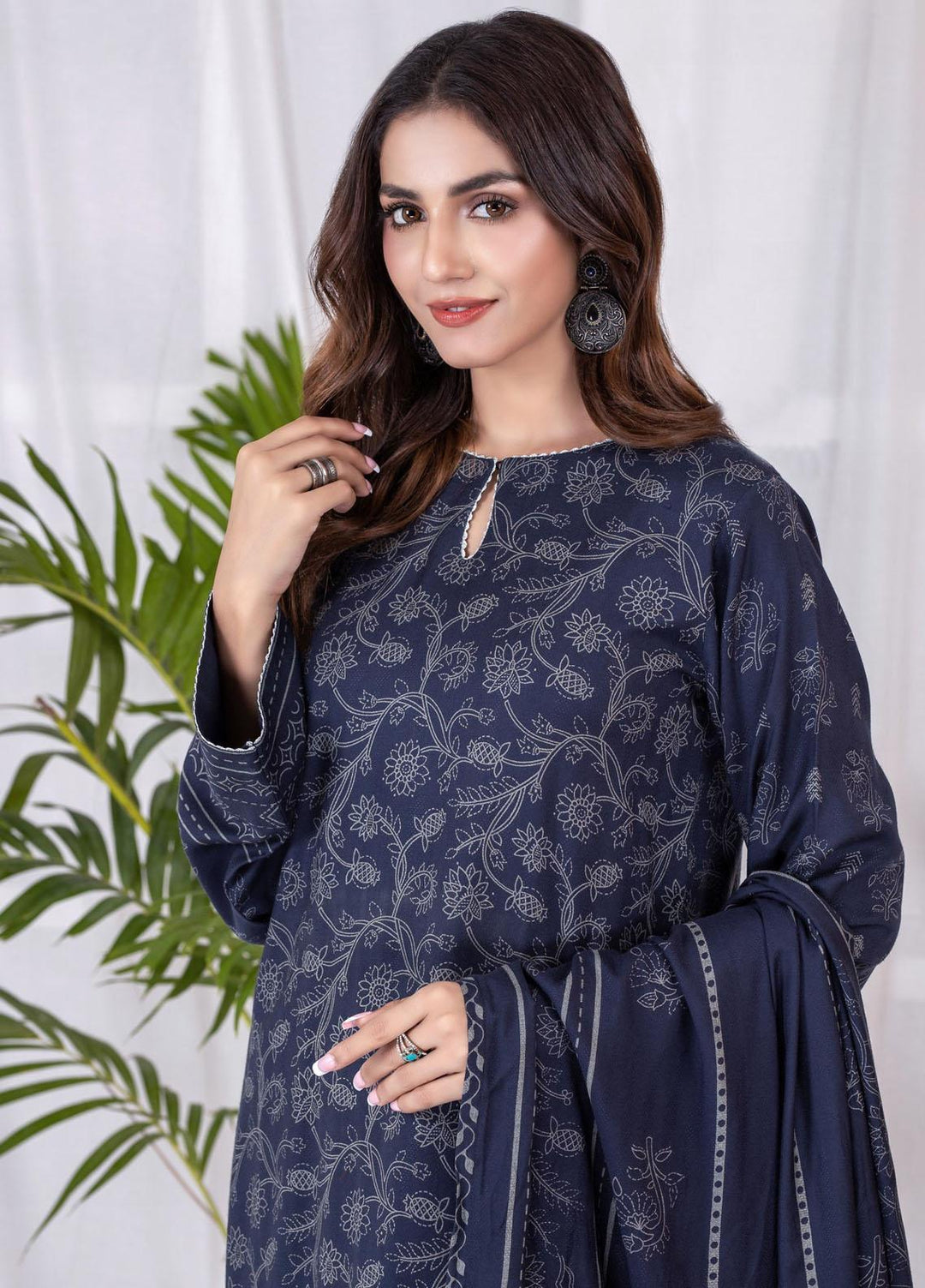 Lakhany Printed Cashmi Vool Suits Unstitched 3 Piece LSM21CV CVC-1013-A - Winter Collection
