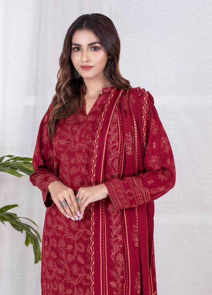 Lakhany Printed Cashmi Vool Suits Unstitched 3 Piece LSM21CV CVC-1013-B - Winter Collection