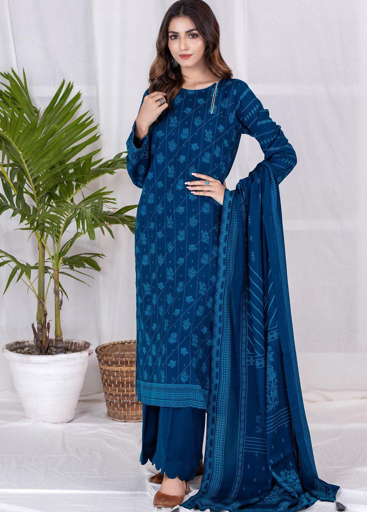 Lakhany Printed Cashmi Vool Suits Unstitched 3 Piece LSM21CV CVC-1014-A - Winter Collection