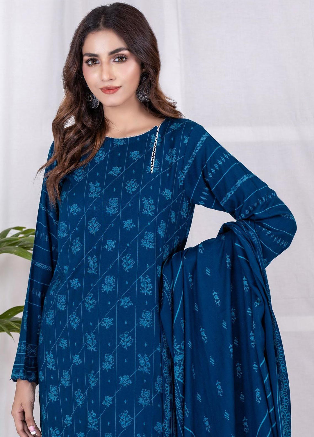 Lakhany Printed Cashmi Vool Suits Unstitched 3 Piece LSM21CV CVC-1014-A - Winter Collection