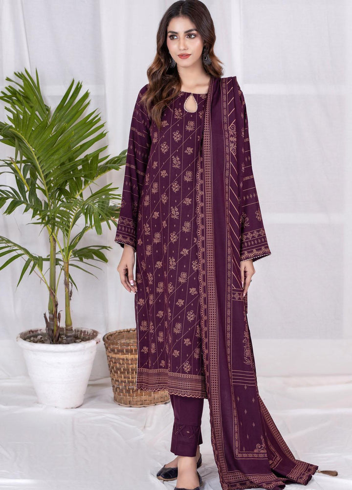 Lakhany Printed Cashmi Vool Suits Unstitched 3 Piece LSM21CV CVC-1014-B - Winter Collection
