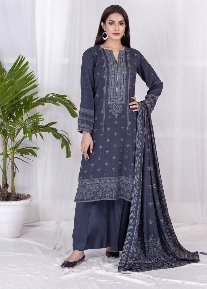 Lakhany Printed Cashmi Vool Suits Unstitched 3 Piece LSM21CV CVC-1015-B - Winter Collection
