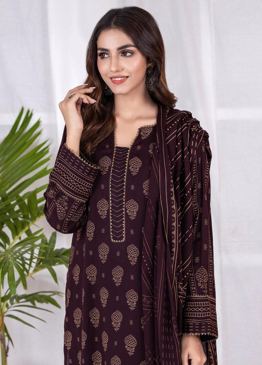 Lakhany Printed Cashmi Vool Suits Unstitched 3 Piece LSM21CV CVC-1016-A - Winter Collection