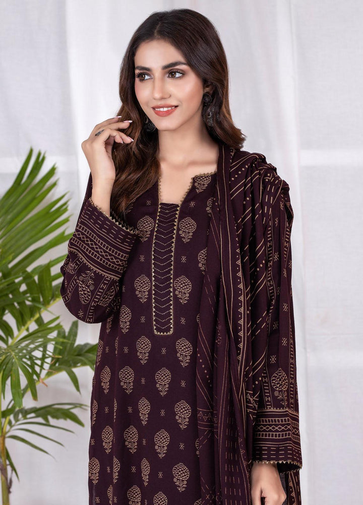 Lakhany Printed Cashmi Vool Suits Unstitched 3 Piece LSM21CV CVC-1016-A - Winter Collection