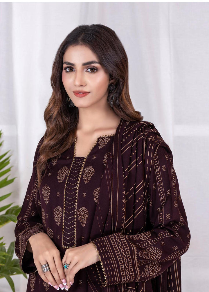 Lakhany Printed Cashmi Vool Suits Unstitched 3 Piece LSM21CV CVC-1016-A - Winter Collection