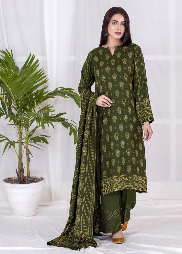 Lakhany Printed Cashmi Vool Suits Unstitched 3 Piece LSM21CV CVC-1016-B - Winter Collection