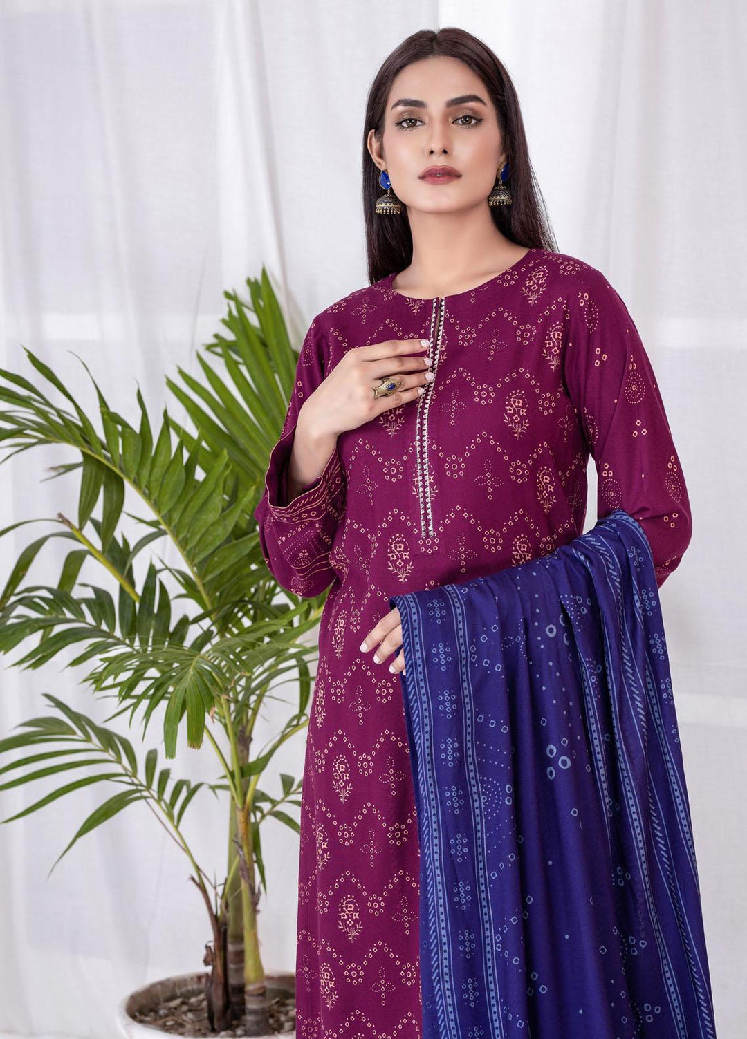 Lakhany Printed Cashmi Vool Suits Unstitched 3 Piece LSM21CV CVC-1018-A - Winter Collection