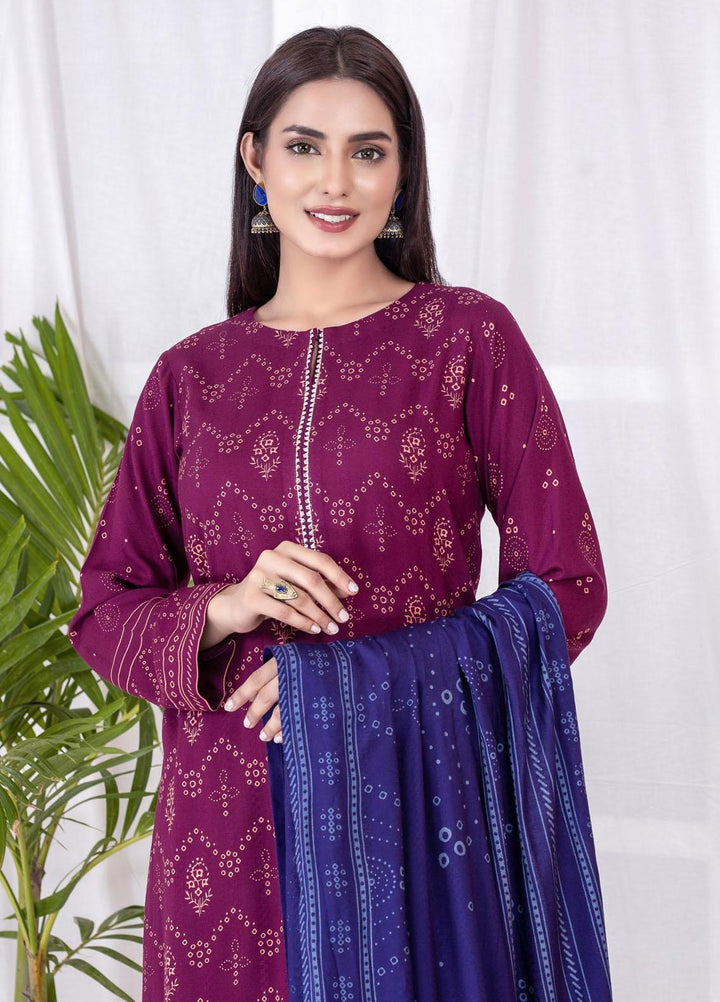 Lakhany Printed Cashmi Vool Suits Unstitched 3 Piece LSM21CV CVC-1018-A - Winter Collection
