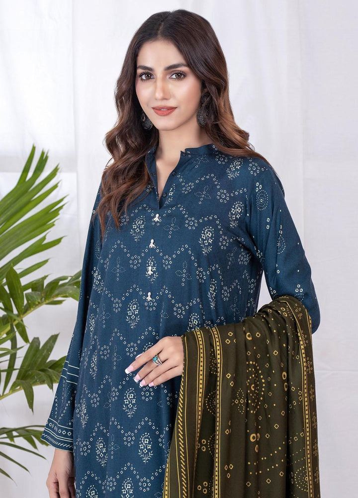 Lakhany Printed Cashmi Vool Suits Unstitched 3 Piece LSM21CV CVC-1018-B - Winter Collection