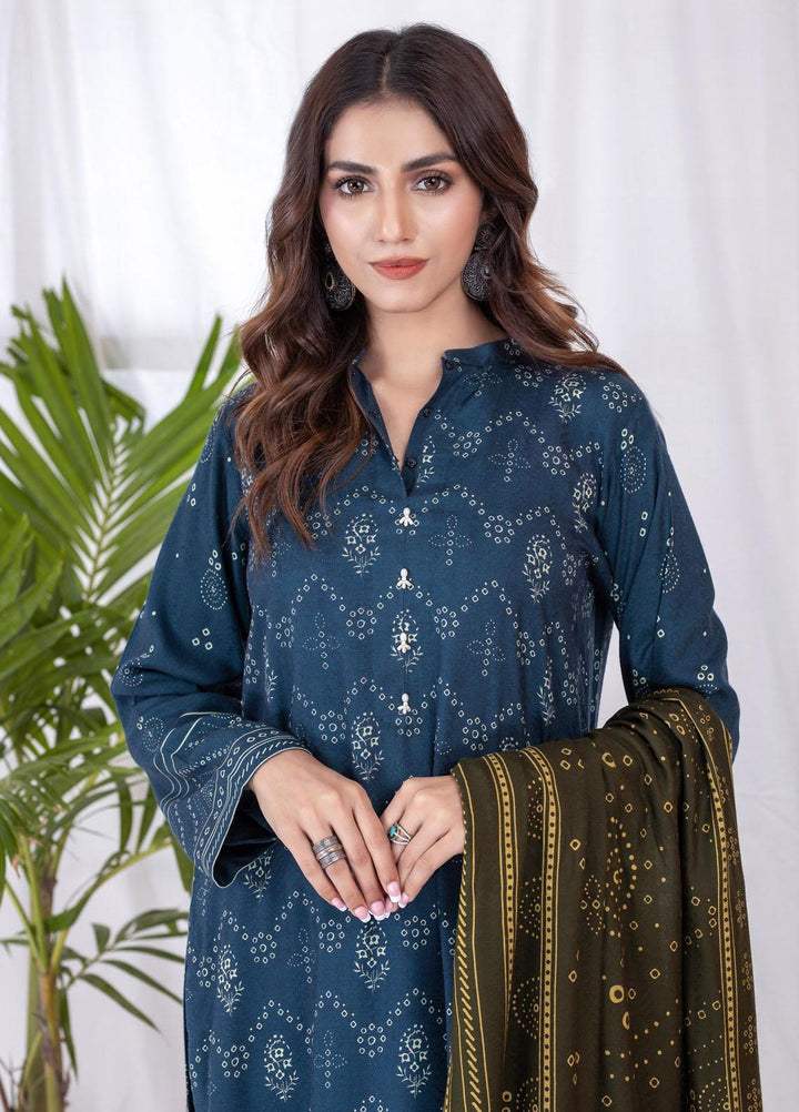 Lakhany Printed Cashmi Vool Suits Unstitched 3 Piece LSM21CV CVC-1018-B - Winter Collection