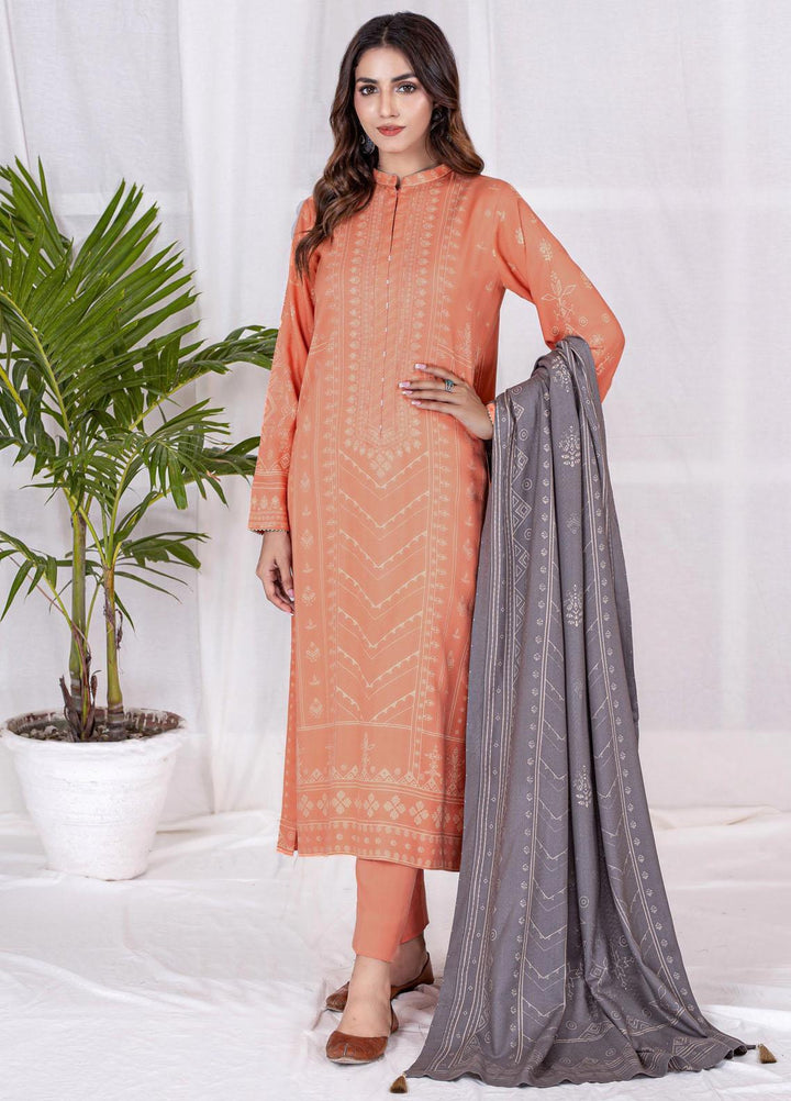 Lakhany Printed Cashmi Vool Suits Unstitched 3 Piece LSM21CV CVC-1019-A - Winter Collection