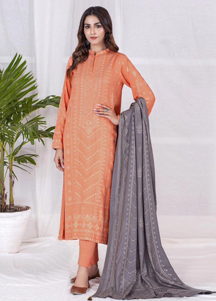 Lakhany Printed Cashmi Vool Suits Unstitched 3 Piece LSM21CV CVC-1019-A - Winter Collection