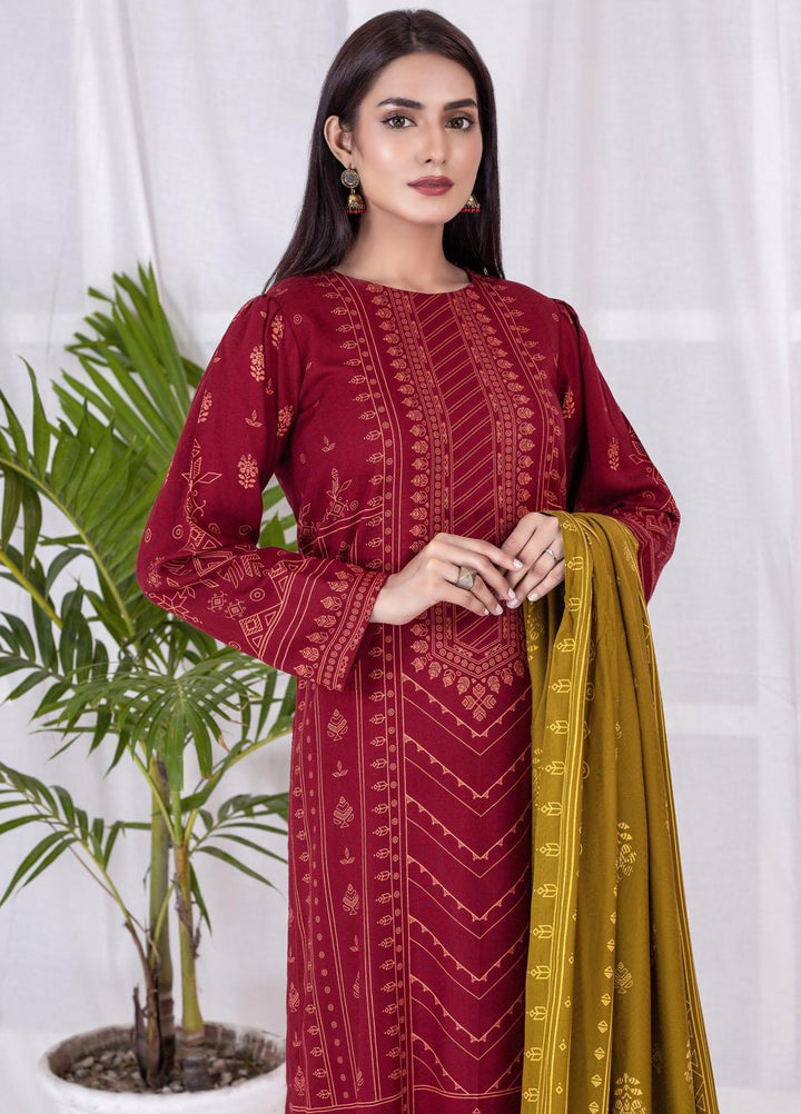 Lakhany Printed Cashmi Vool Suits Unstitched 3 Piece LSM21CV CVC-1019-B - Winter Collection