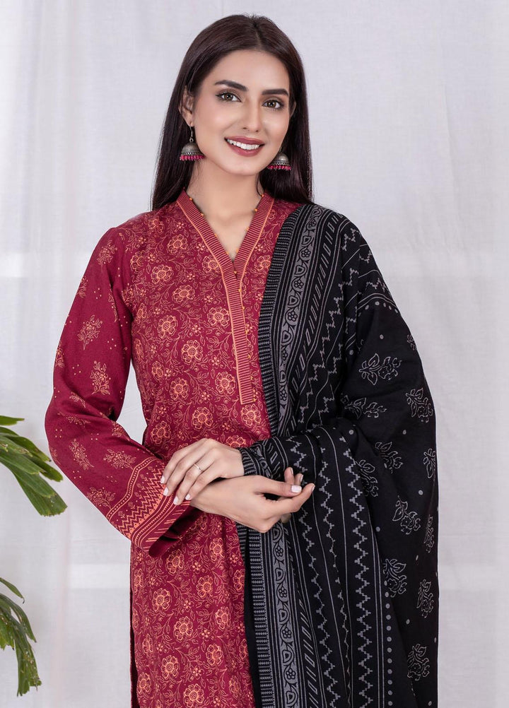 Lakhany Printed Cashmi Vool Suits Unstitched 3 Piece LSM21CV CVC-1020-A - Winter Collection