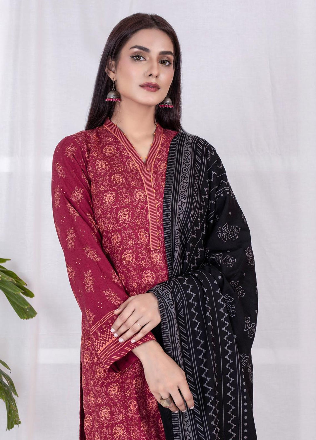 Lakhany Printed Cashmi Vool Suits Unstitched 3 Piece LSM21CV CVC-1020-A - Winter Collection