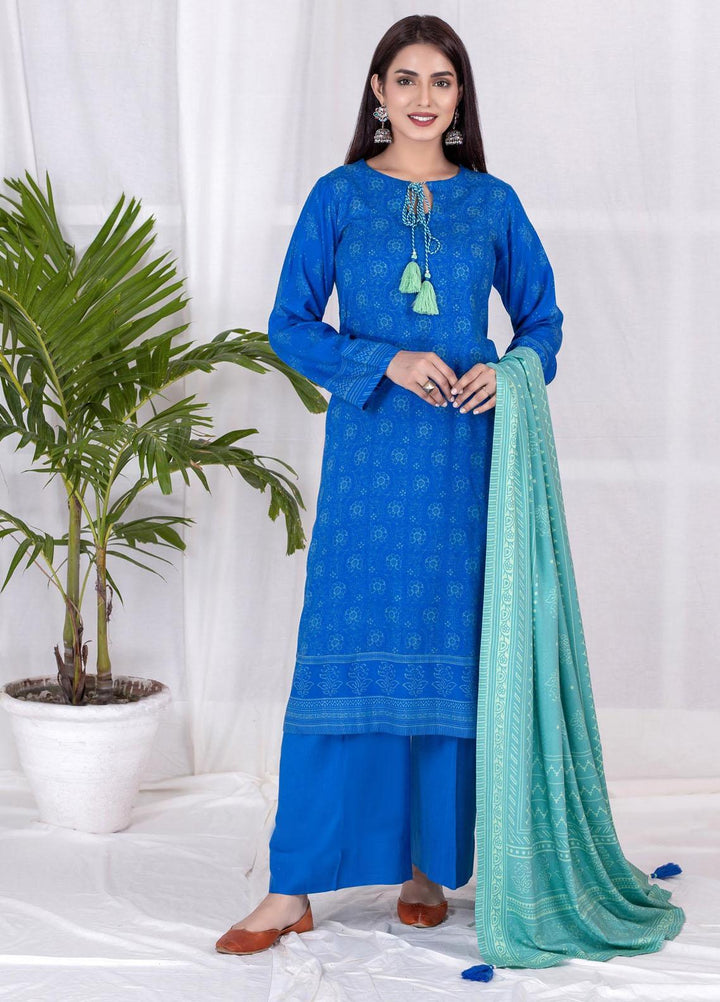 Lakhany Printed Cashmi Vool Suits Unstitched 3 Piece LSM21CV CVC-1020-B - Winter Collection
