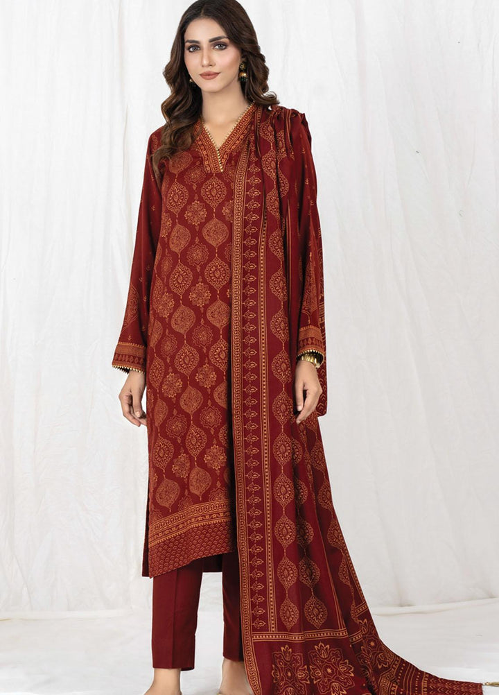 Lakhany Printed Cashmi Vool Suits Unstitched 3 Piece LSM21CV-2 CVC-1021-A - Winter Collection