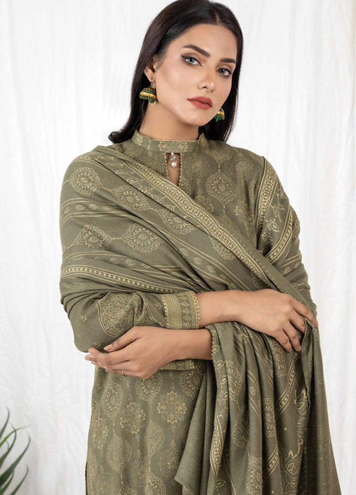 Lakhany Printed Cashmi Vool Suits Unstitched 3 Piece LSM21CV-2 CVC-1021-B - Winter Collection