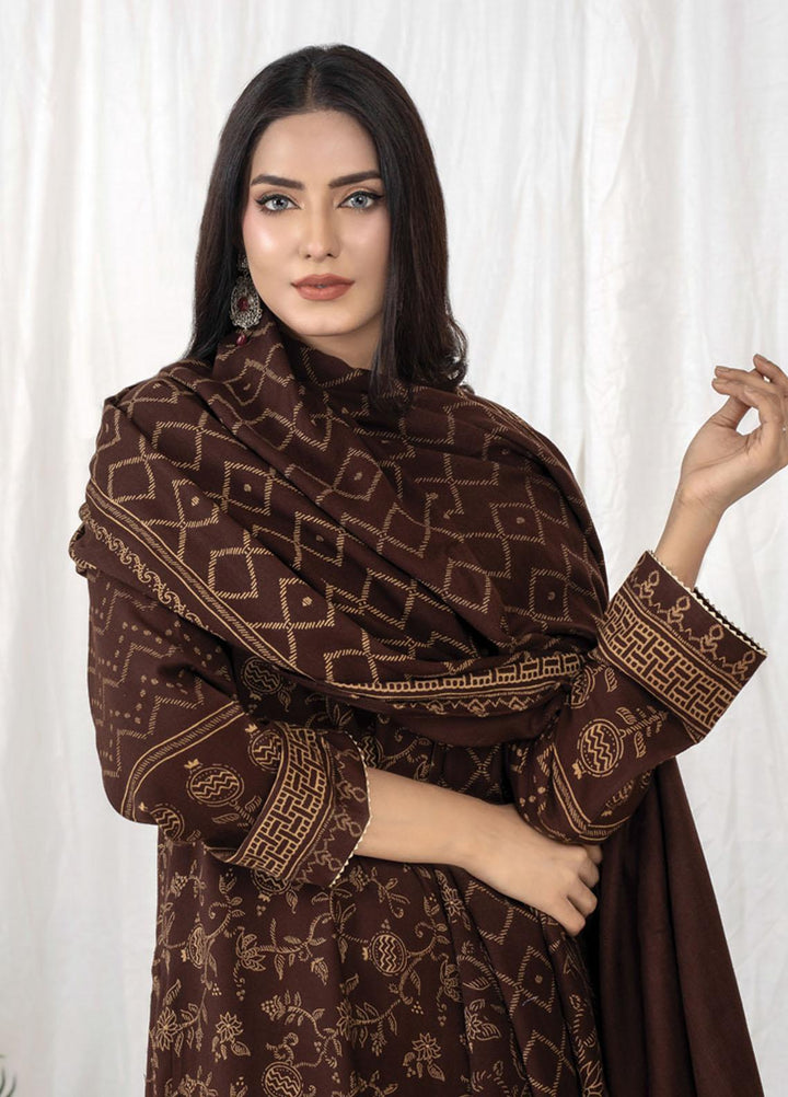 Lakhany Printed Cashmi Vool Suits Unstitched 3 Piece LSM21CV-2 CVC-1022-B - Winter Collection