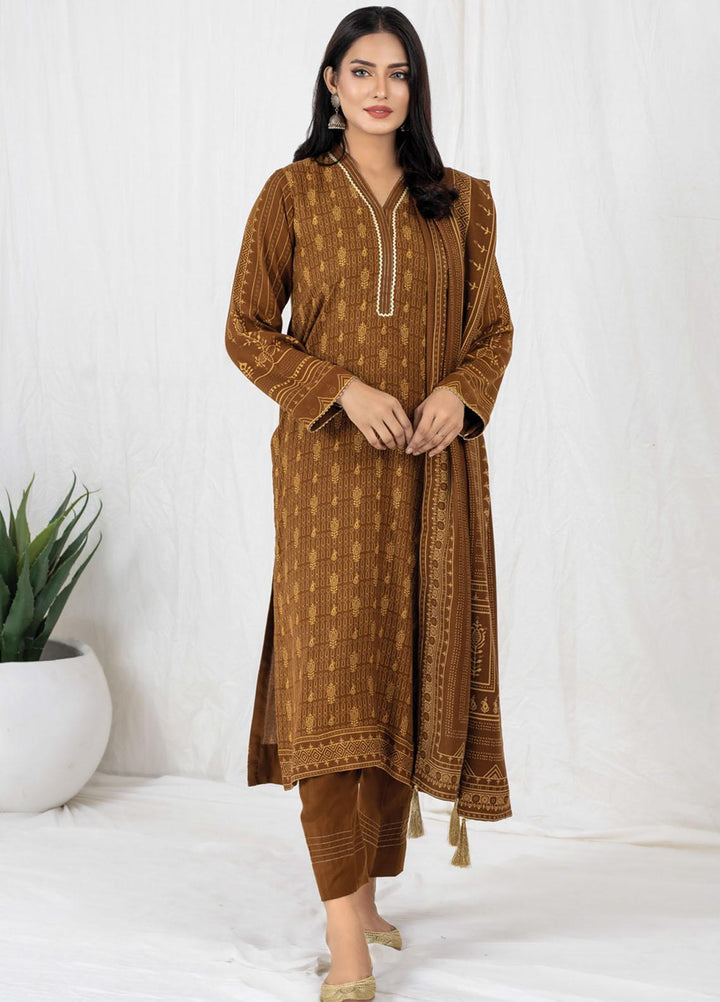 Lakhany Printed Cashmi Vool Suits Unstitched 3 Piece LSM21CV-2 CVC-1023-A - Winter Collection