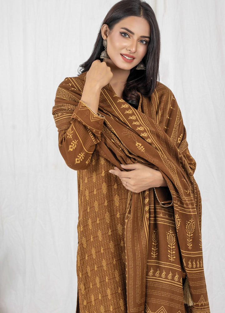 Lakhany Printed Cashmi Vool Suits Unstitched 3 Piece LSM21CV-2 CVC-1023-A - Winter Collection