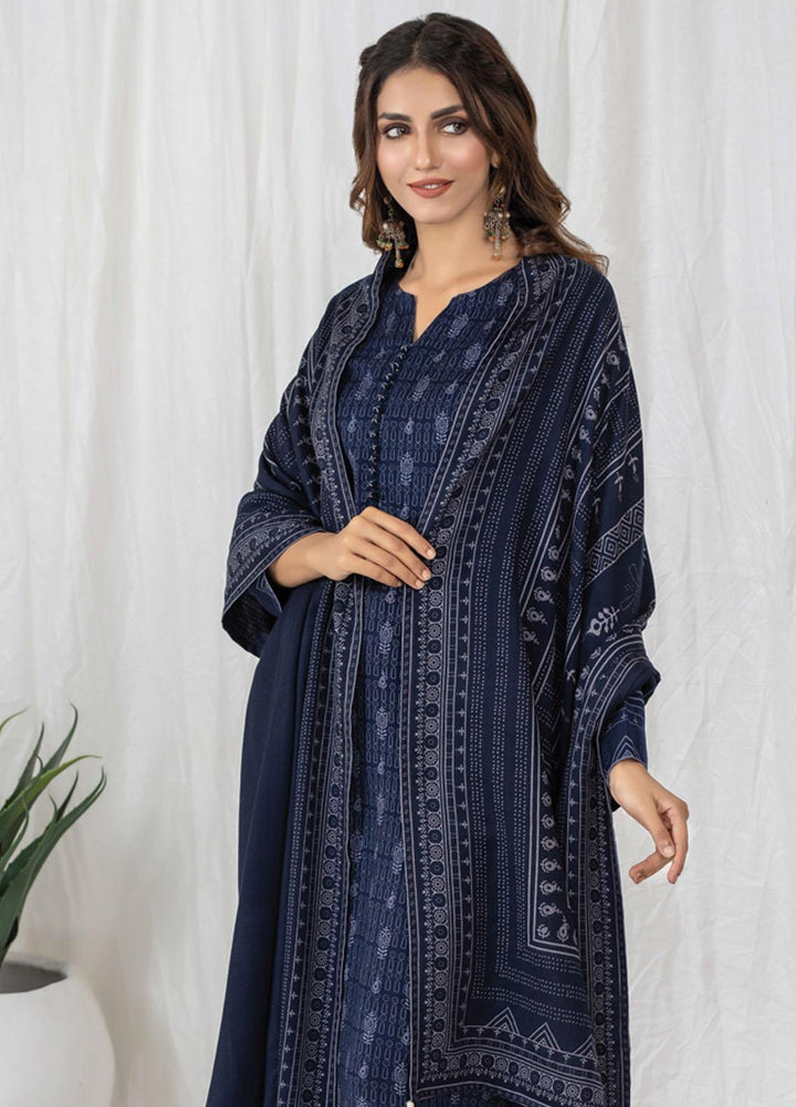 Lakhany Printed Cashmi Vool Suits Unstitched 3 Piece LSM21CV-2 CVC-1023-B - Winter Collection
