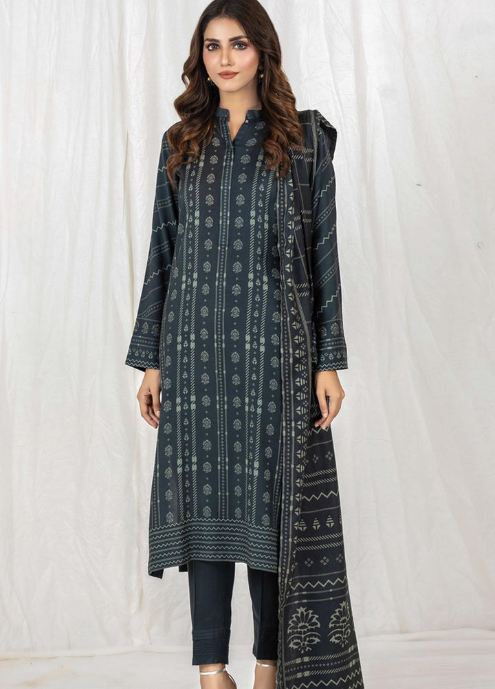 Lakhany Printed Cashmi Vool Suits Unstitched 3 Piece LSM21CV-2 CVC-1024-B - Winter Collection