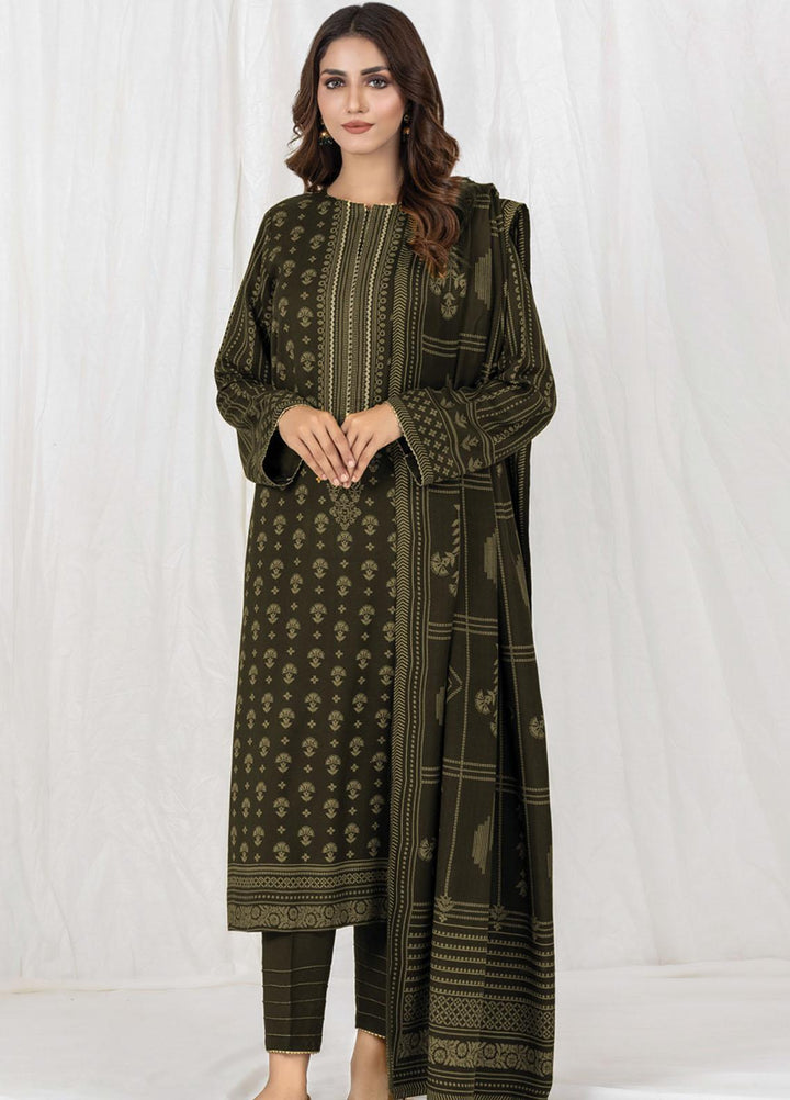 Lakhany Printed Cashmi Vool Suits Unstitched 3 Piece LSM21CV-2 CVC-1025-B - Winter Collection