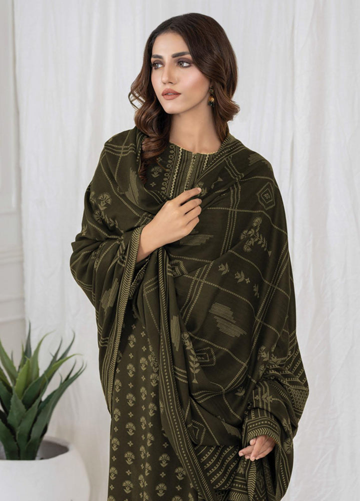 Lakhany Printed Cashmi Vool Suits Unstitched 3 Piece LSM21CV-2 CVC-1025-B - Winter Collection