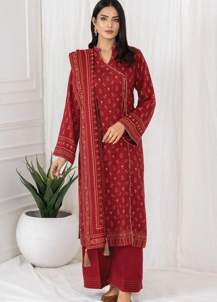 Lakhany Printed Cashmi Vool Suits Unstitched 3 Piece LSM21CV-2 CVC-1026-A - Winter Collection