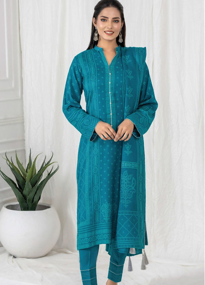 Lakhany Printed Cashmi Vool Suits Unstitched 3 Piece LSM21CV-2 CVC-1027-A - Winter Collection