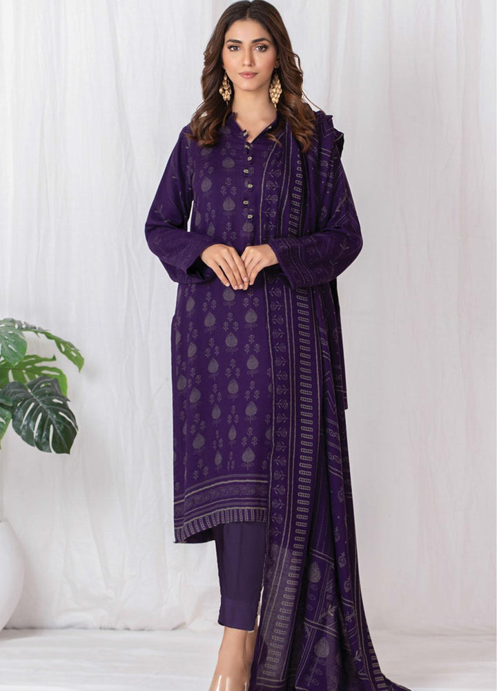 Lakhany Printed Cashmi Vool Suits Unstitched 3 Piece LSM21CV-2 CVC-1029-B - Winter Collection