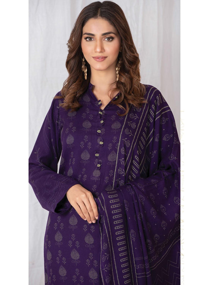 Lakhany Printed Cashmi Vool Suits Unstitched 3 Piece LSM21CV-2 CVC-1029-B - Winter Collection