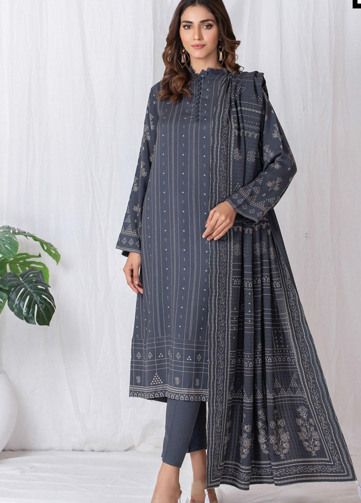 Lakhany Printed Cashmi Vool Suits Unstitched 3 Piece LSM21CV-2 CVC-1031-A - Winter Collection